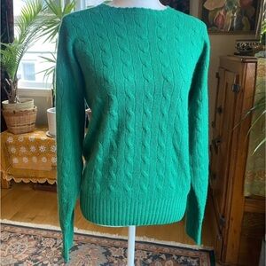 Polo Ralph Lauren 100% Cashmere Cable-Knit Sweater – Kelly Green (Men’s XS) $495